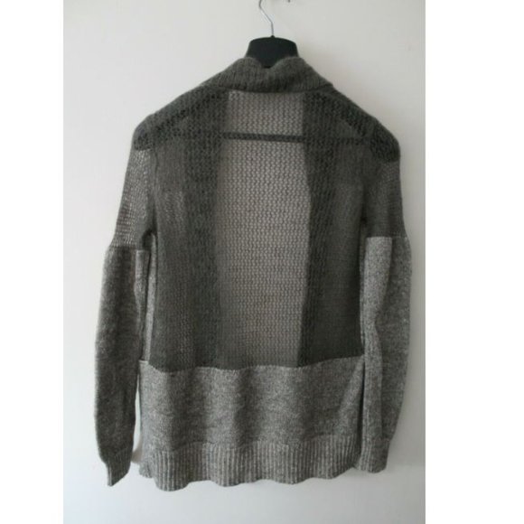 All Saints Air Cardigan Mohair Open Knit Grey Sweater Size US 0 - Picture 3 of 7